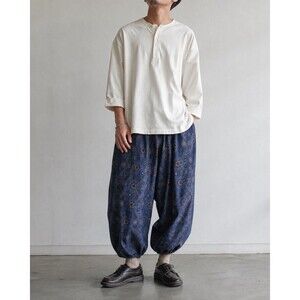 Engineered Garments Paisley Balloon Pants Size 3 Cotton Harem Made in USA Navy